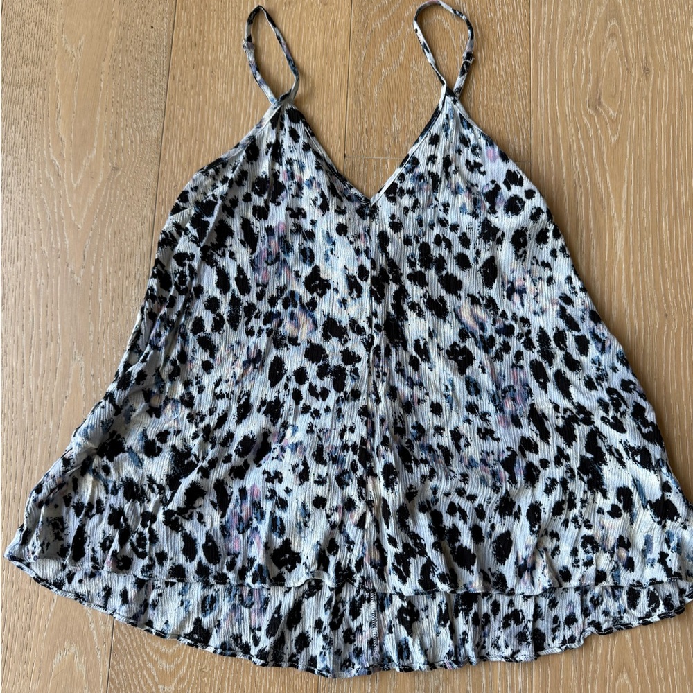 Mystree Leopard Print Spaghetti Strap Top